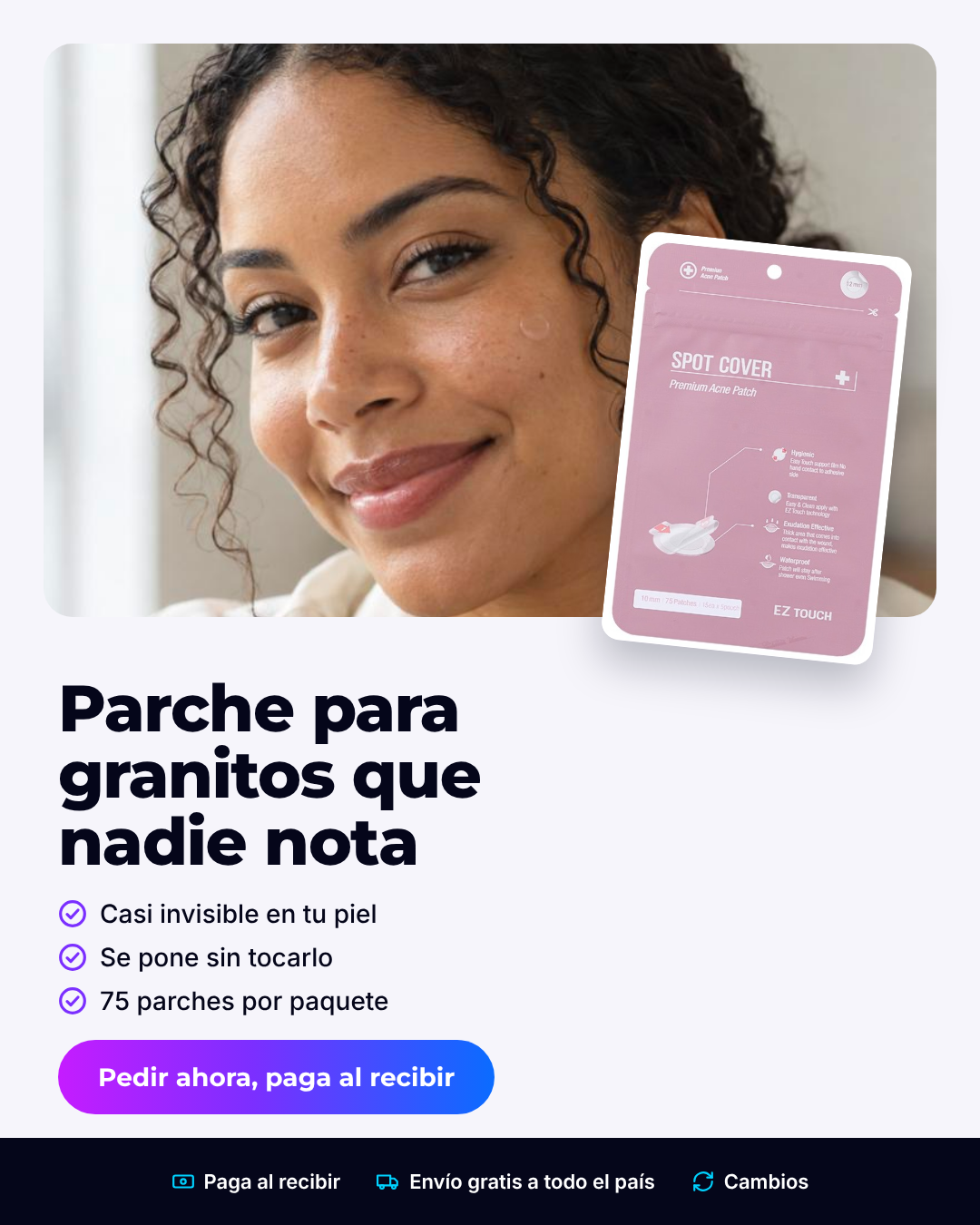 Parches invisibles para espinillas (caja de 75)