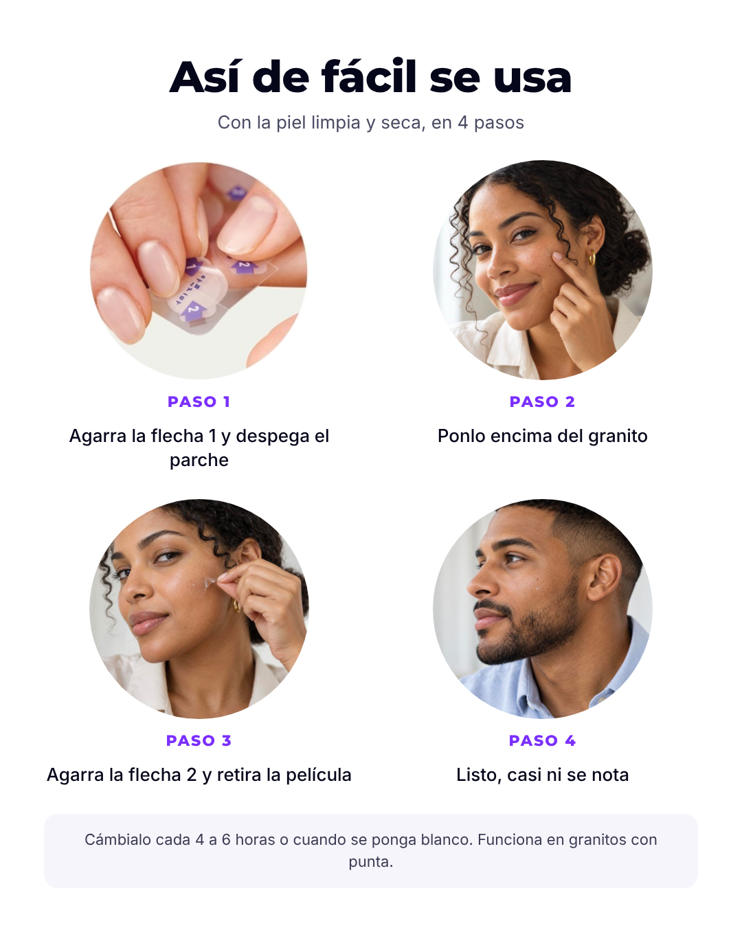 Parches invisibles para espinillas (caja de 75)