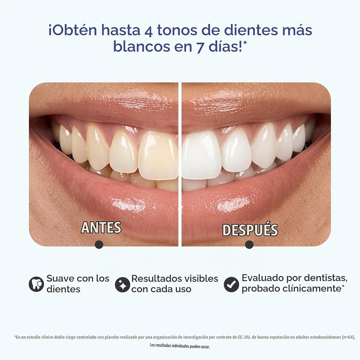 GuruNanda Tiras Blanqueadoras: Peróxido Activo, Confort de Coco